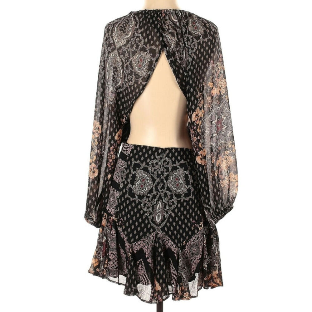 Free People Mini Long Sleeve Open Back Dress - Picture 4 of 10